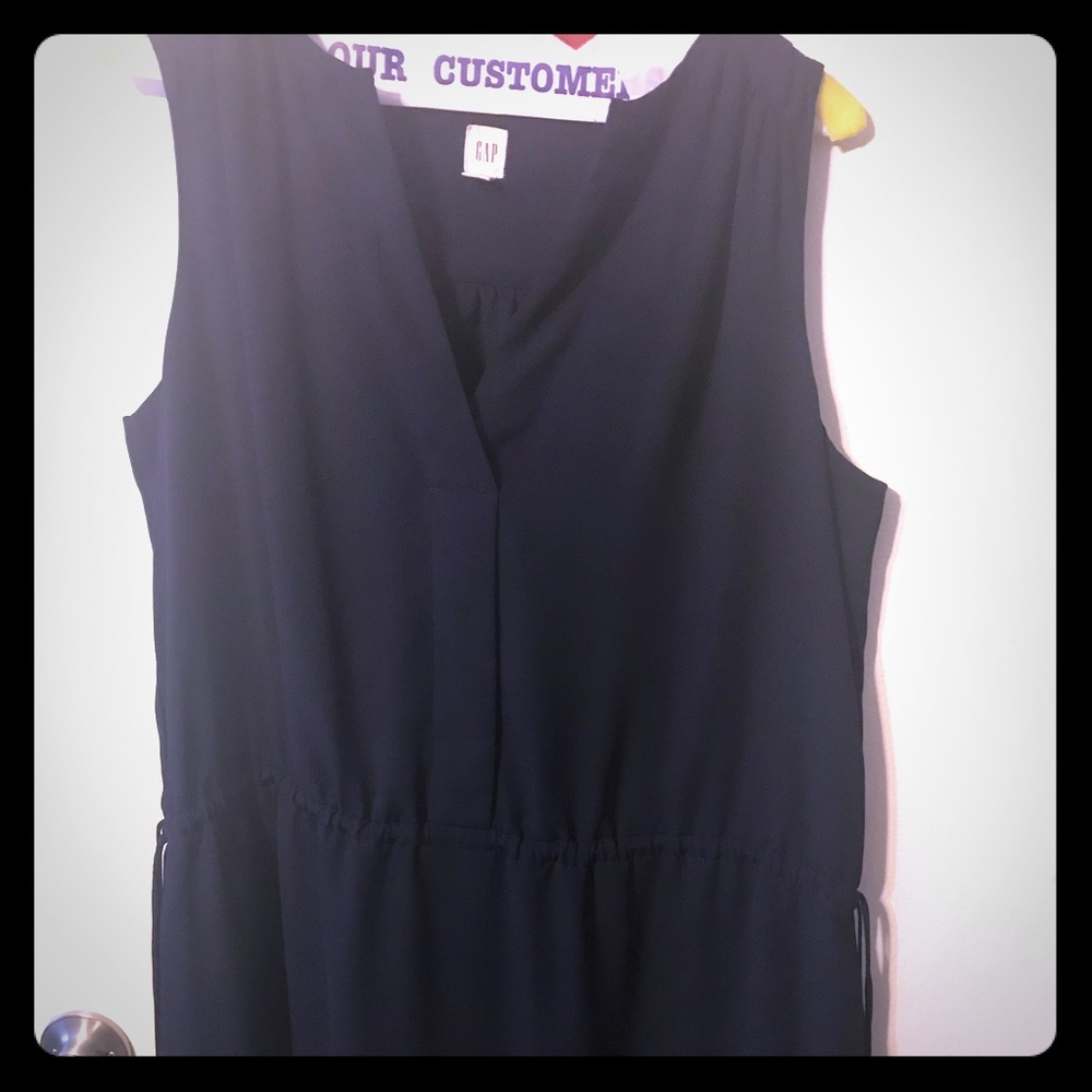Navy sleeveless dress
